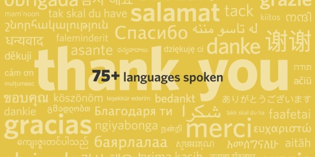 75+ languages spoken