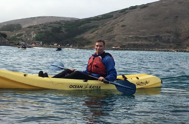 Jeffery Roth on a Kayak