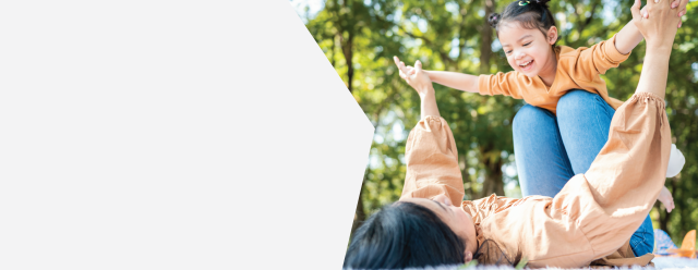 Woman and child playing | Life Insurance Awareness Month 2023