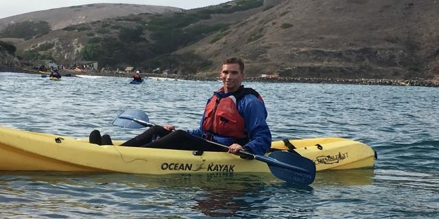 Jeffery Roth on a Kayak
